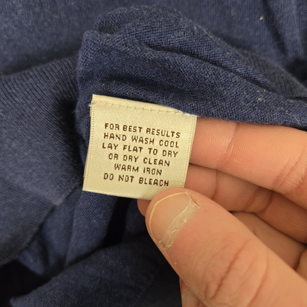 Peter Millar Crown Soft Sweater Mens Medium 1/4 Zip Cotton Silk Blend Blue - Picture 4 of 7